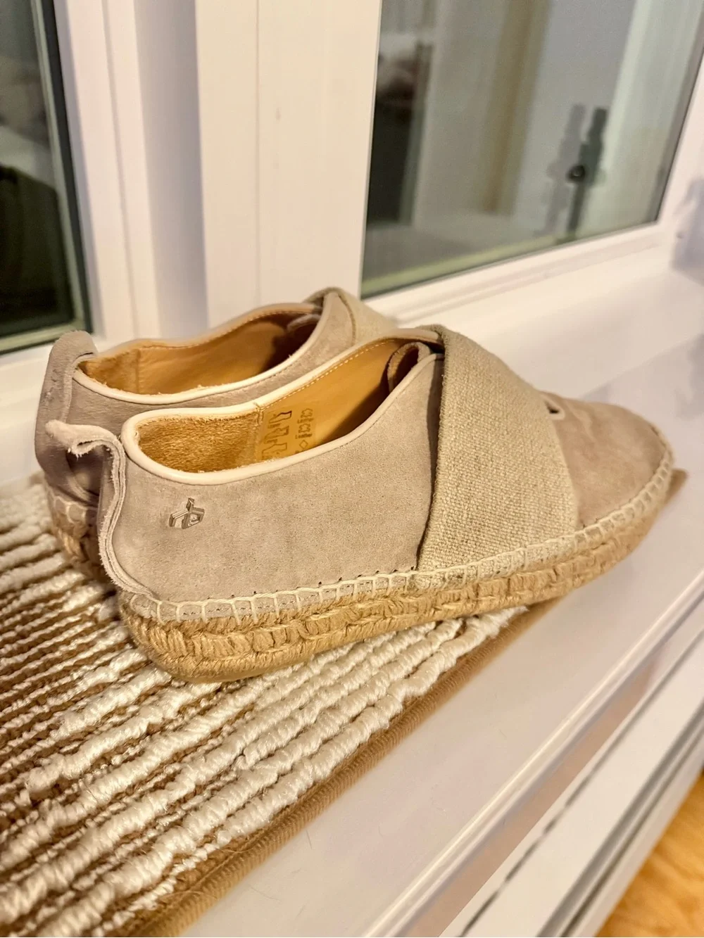 rag & bone Nina‎ Suede Espadrilles Womens Size 36 Beige Slip On Flats Shoes